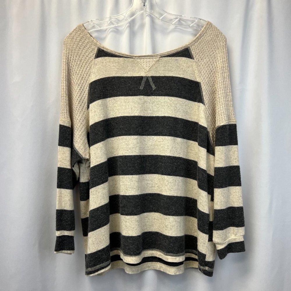 Striped Black and Cream Women's Top